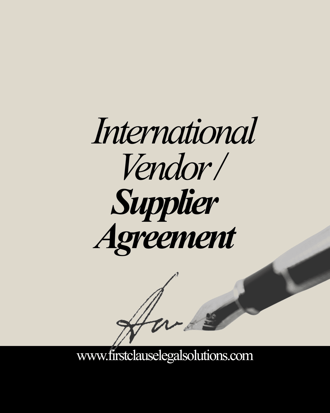 International Vendor / Supplier Agreement service image