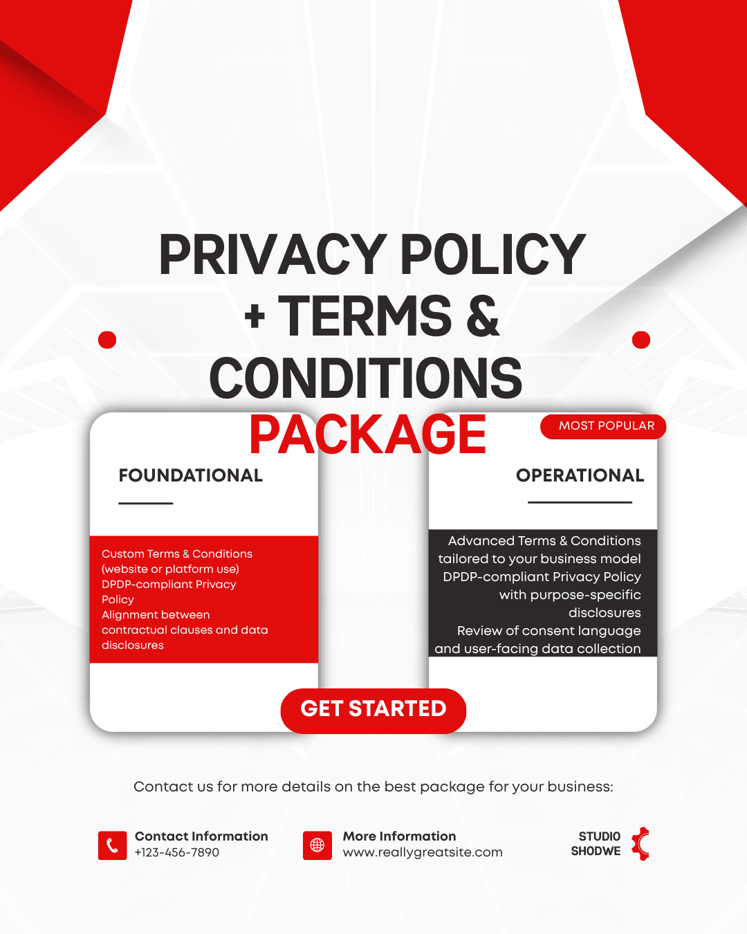 Privacy Policy + Terms & Conditions Package service image